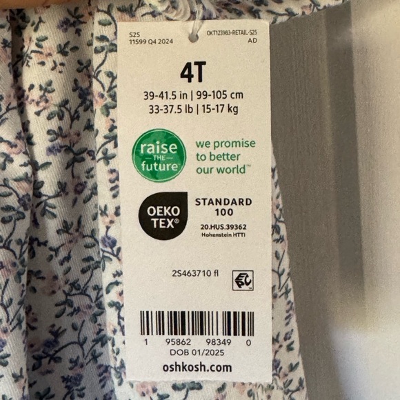 OshKosh B'gosh Floral Girl’s Tee - Picture 4 of 5